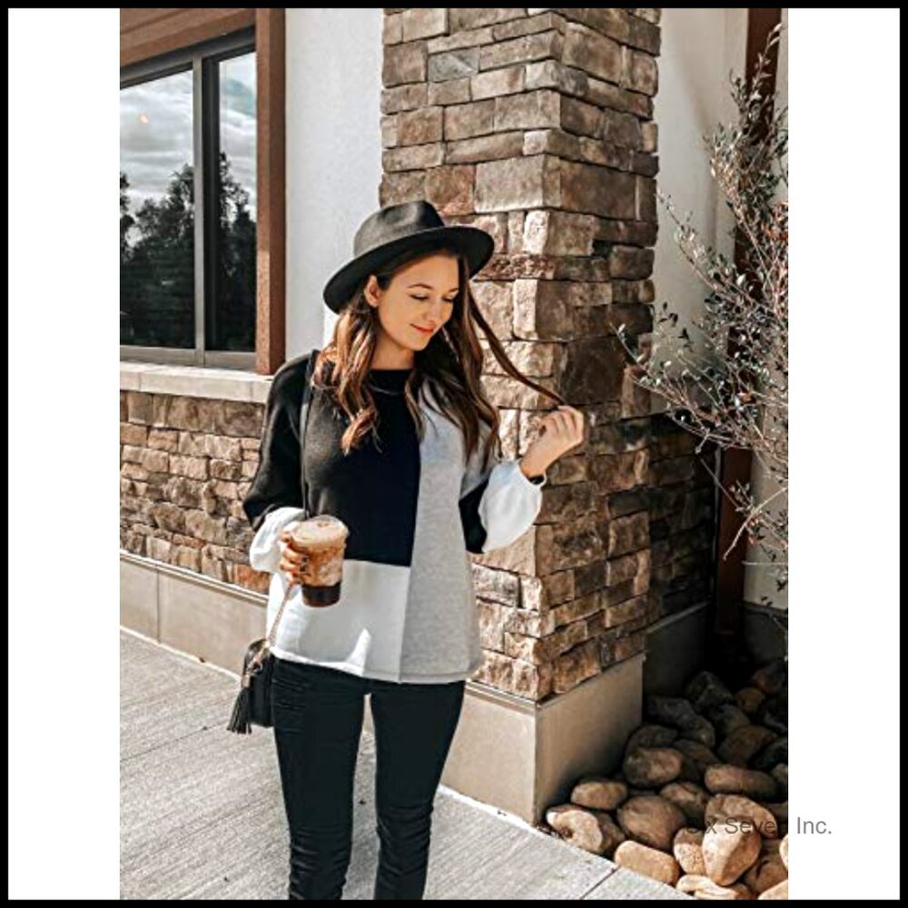 Oversized Y2K Patchwork Pullover Sweater Loose Fi… - image 4